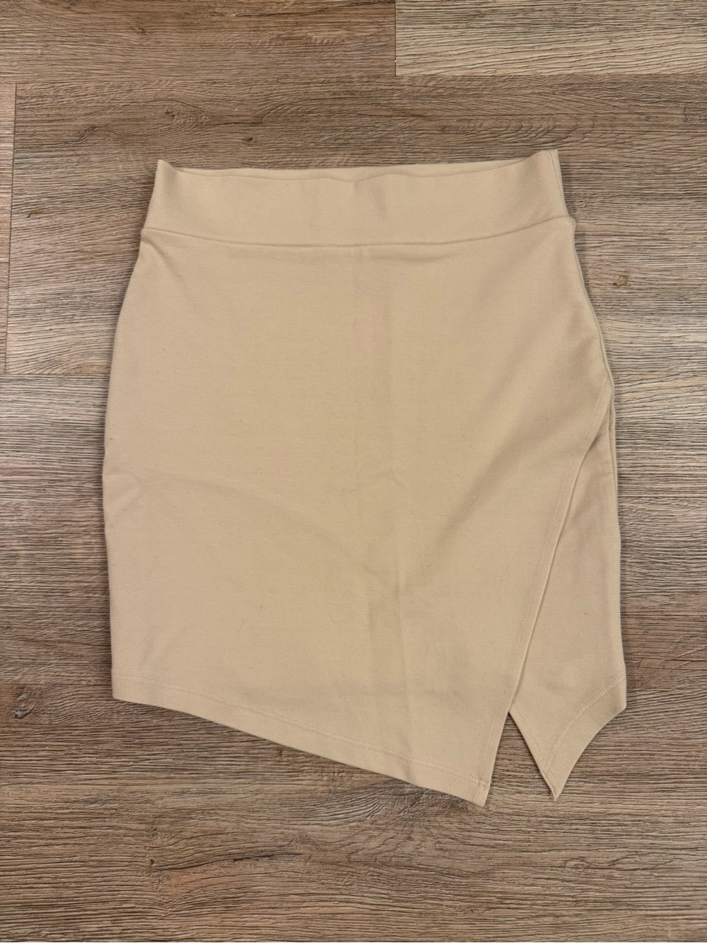 Forever 21 Beige Asymmetrical Mini Skirt